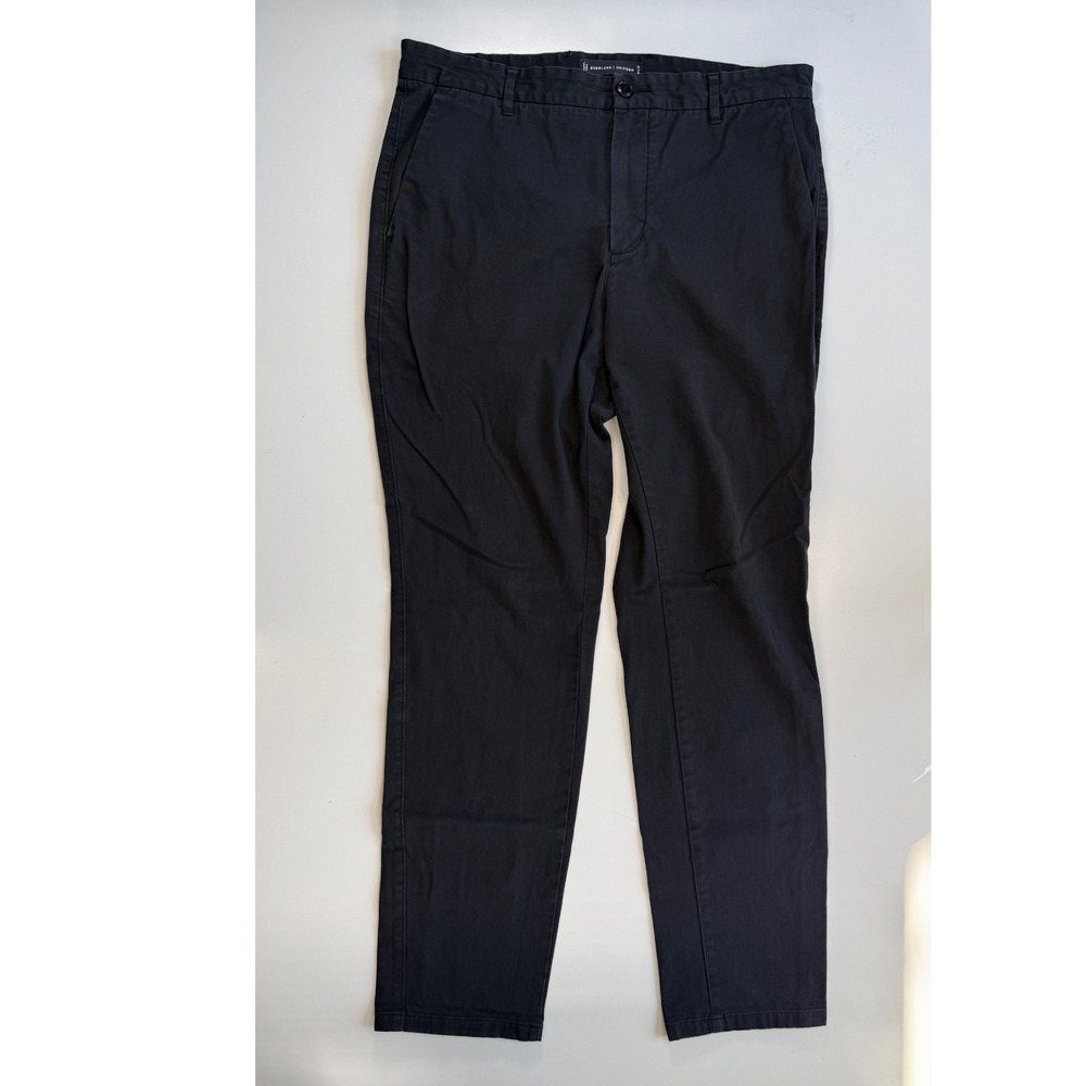 EVERLANE Uniform The Performance Chino Pant Mens 35x32 Slim Navy Blue Classic‎